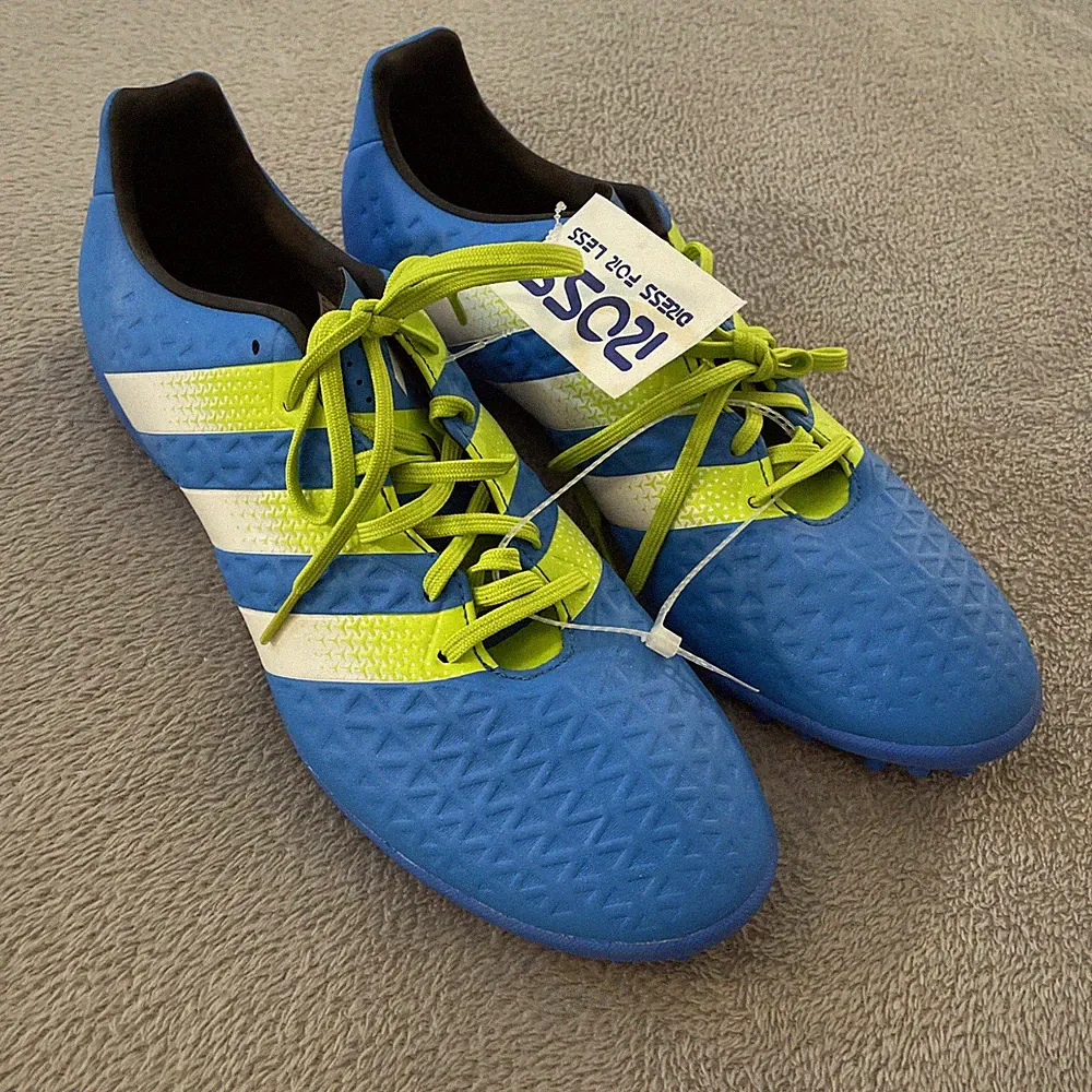 New adidas 16.3 FG Indoor Rubber Soccer Cleat Shoes Blue Mens Size 11.5 Football