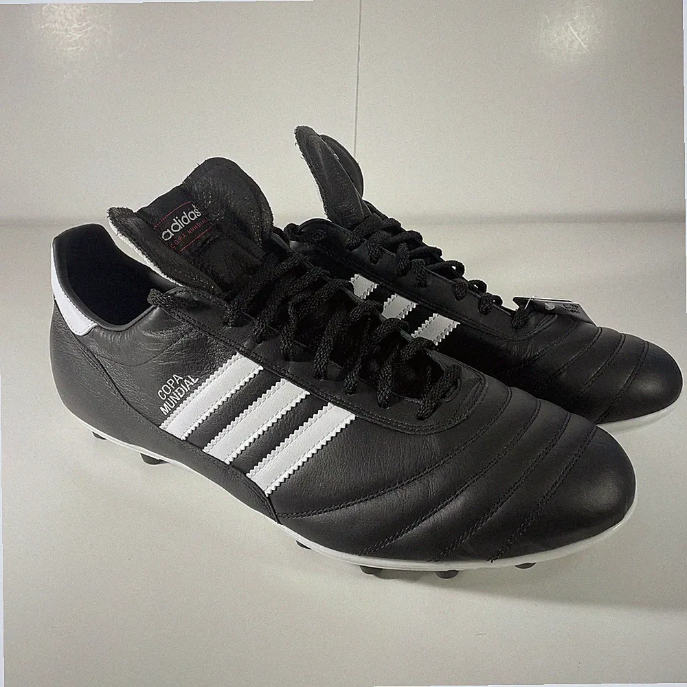 NEW Adidas Copa Mundial Cleats for Soccer Black Leather White Men US 16 / UK 15