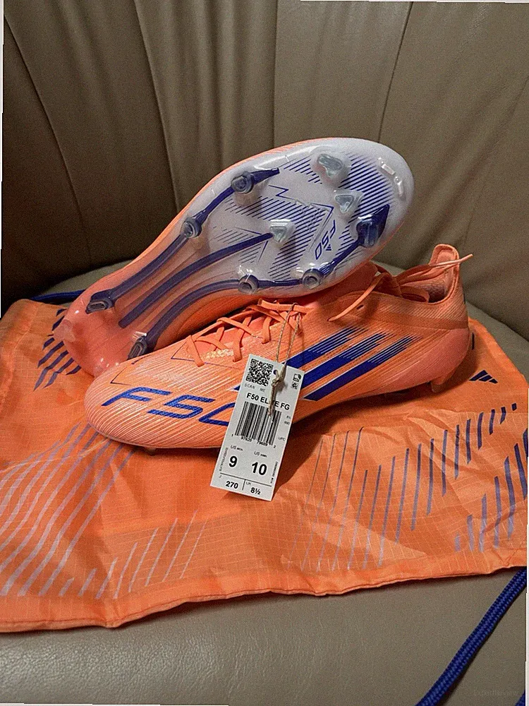 New Adidas F50 Elite FG Firm Ground Soccer Cleats JH7618 Mens Size 9 Orange