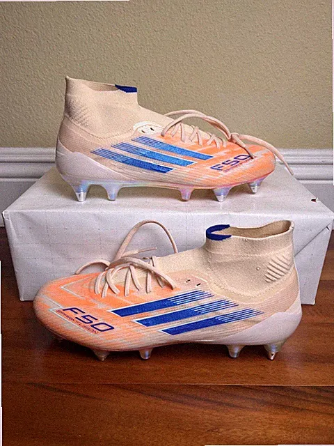 New Adidas F50 Elite Soccer Cleats Mid SG Bliss Orange JH7653 Women's Size 6.5