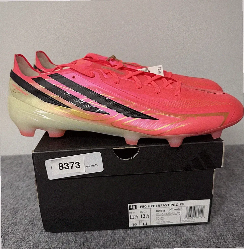 NEW! Adidas F50 Hyperfast Pro FG Firm Ground Soccer Cleats Pink Size 11.5