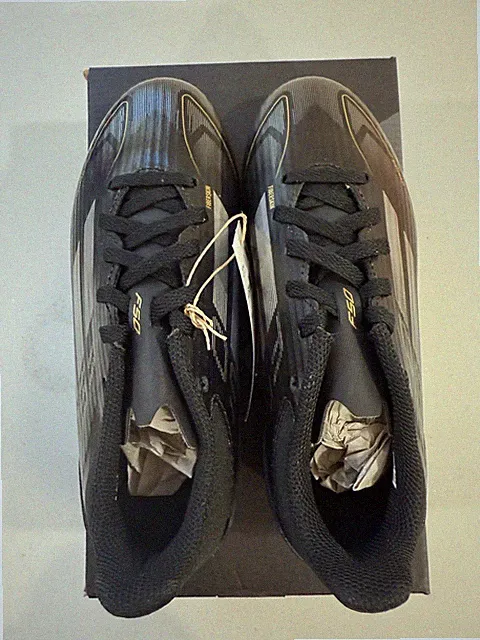 NEW Adidas F50 League FG Cleat NIB Kids Soccer sz 2 Black Iron
