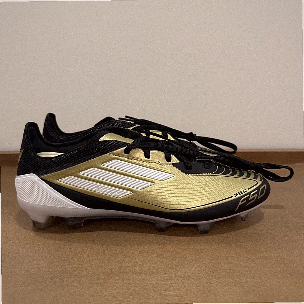 NEW! Adidas F50 League Pro Messi FG Black/Gold Mens Soccer Cleats-Multiple Sizes