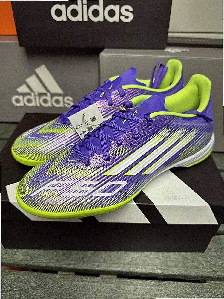 New adidas F50 League Turf Soccer Cleats Mens Purple Shoes JH7724 8, 10 or 12