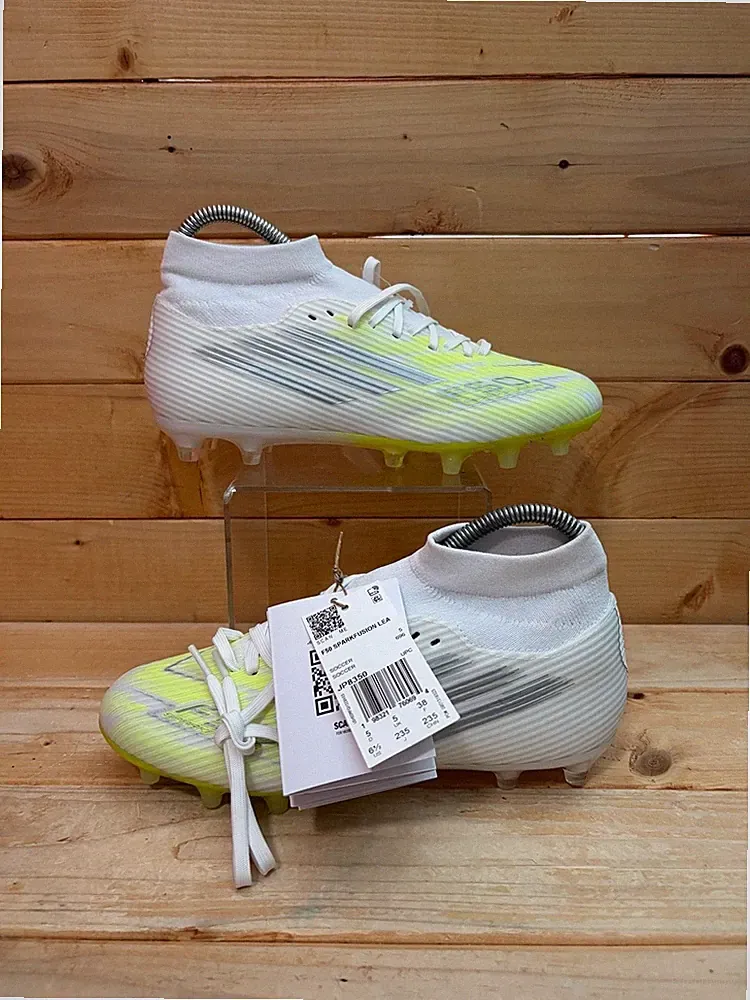 New adidas F50 Sparkfusion Club FG/AG Soccer Cleats White JP8350 Women’s 6.5