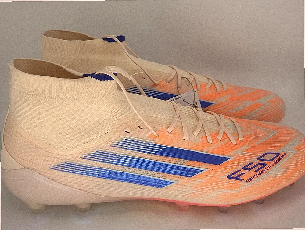New Adidas F50 Sparkfusion Elite Mid FG/AG Size 12.5 Women Soccer Cleats JH7647