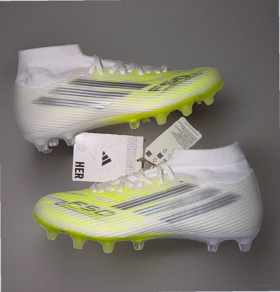 New Adidas F50 Sparkfusion League Soccer Cleats White Women's Size 5.5 JP8350