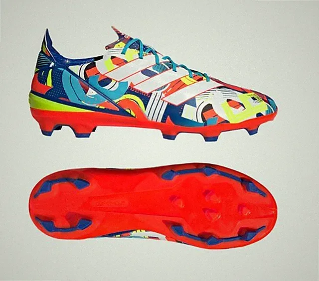 New adidas GameMode Firm Ground FG Soccer Cleats GV6861 Cyan White Red Size 11.5