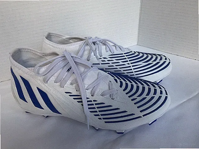 New Adidas Kids Predator EDGE.2 Size 7 Junior White Soccer Cleats Shoes