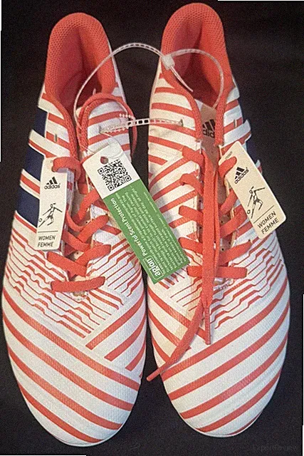 NEW Adidas NEMESIS Women's Soccer Cleats Unique White Orange Blue US Size 10