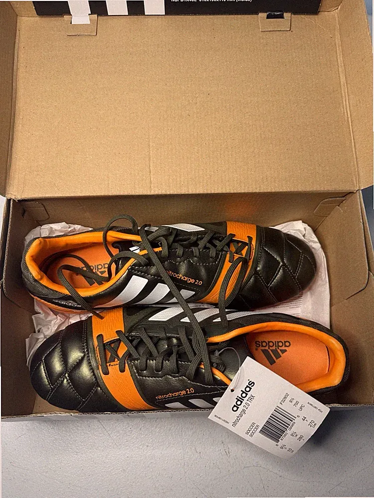 NEW adidas Nitrocharge 2.0 TRX FG Soccer Cleats size 10 Orange Green