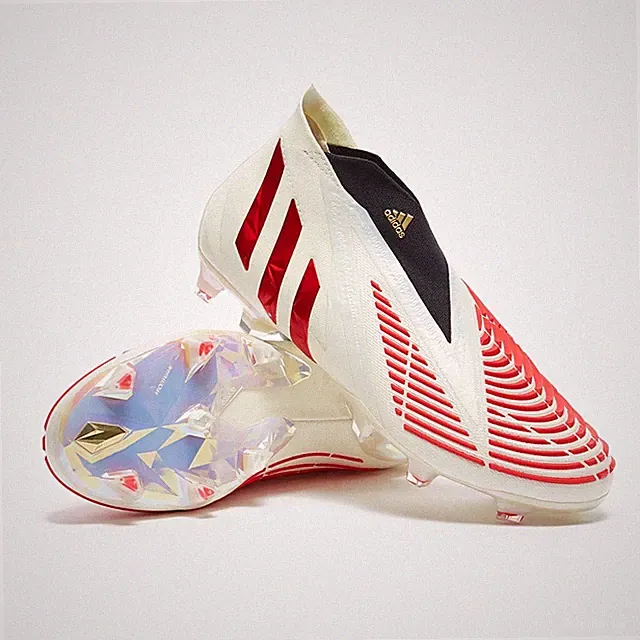 New Adidas Predator Edge+ FG Soccer Cleats Limited Primeknit White-Red-Black SZS