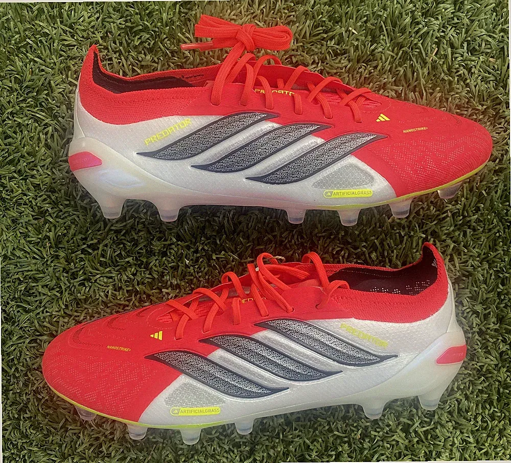 New Adidas Predator Elite AG Lucid Red/Black Men's Soccer Cleats Size 7.5 JS0419