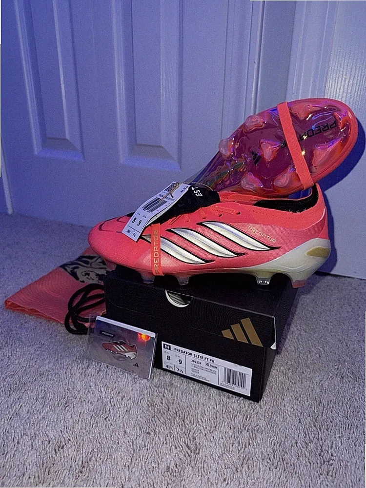 NEW! Adidas Predator Elite FT FG Firm Ground Soccer Cleats Pink Size 8
