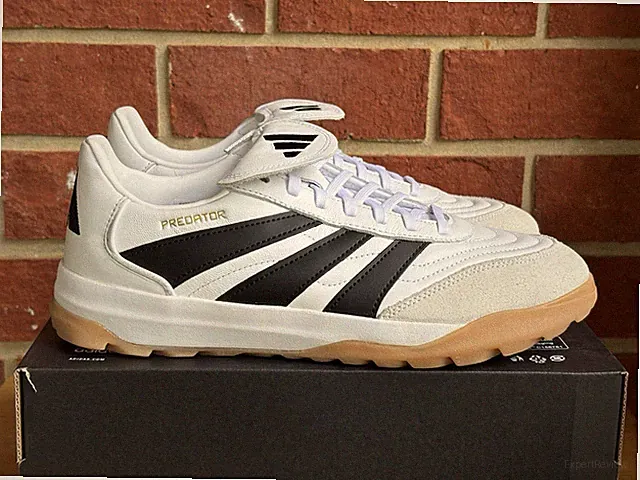 New Adidas Predator Turf Trainer Size 7.5 Mens White Black Soccer Training Shoes