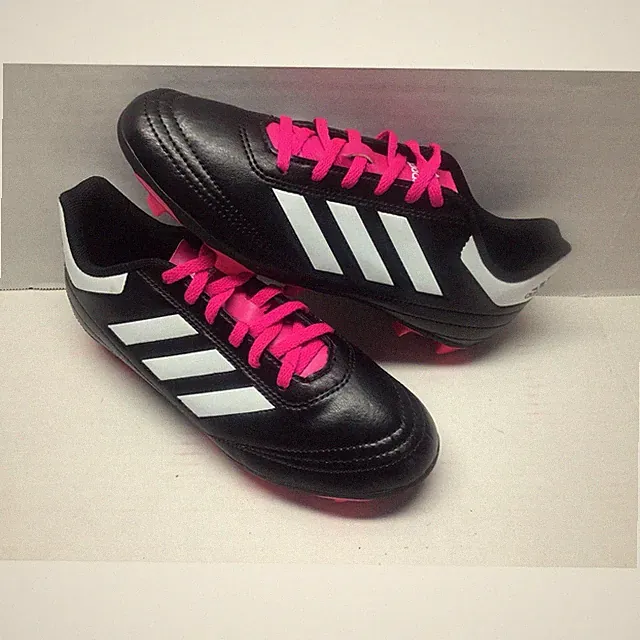 New Adidas Soccer Cleats Black White Hot Pink Mens 4.5 Womens 6