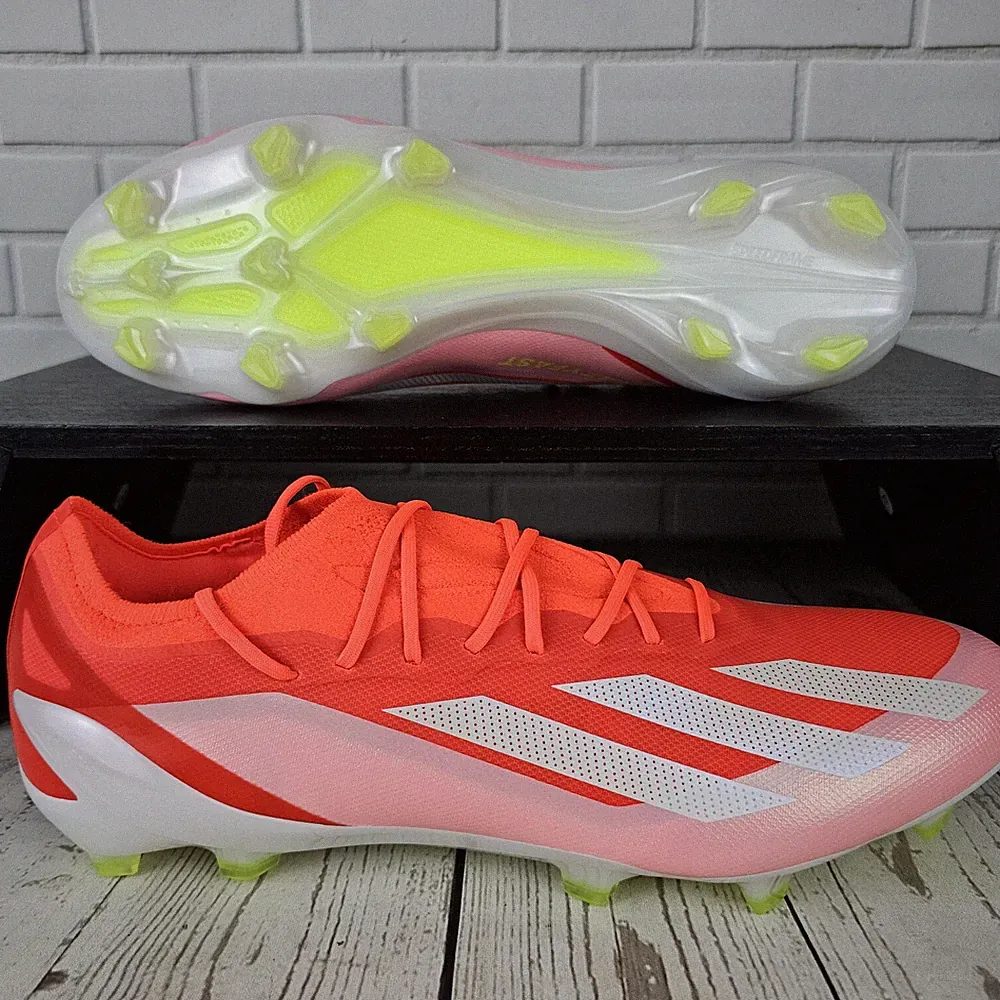 ⚡ NEW Adidas Soccer Cleats X CRAZYFAST ELITE FG Men's 12.5 Solar Red IG0593 ⚡