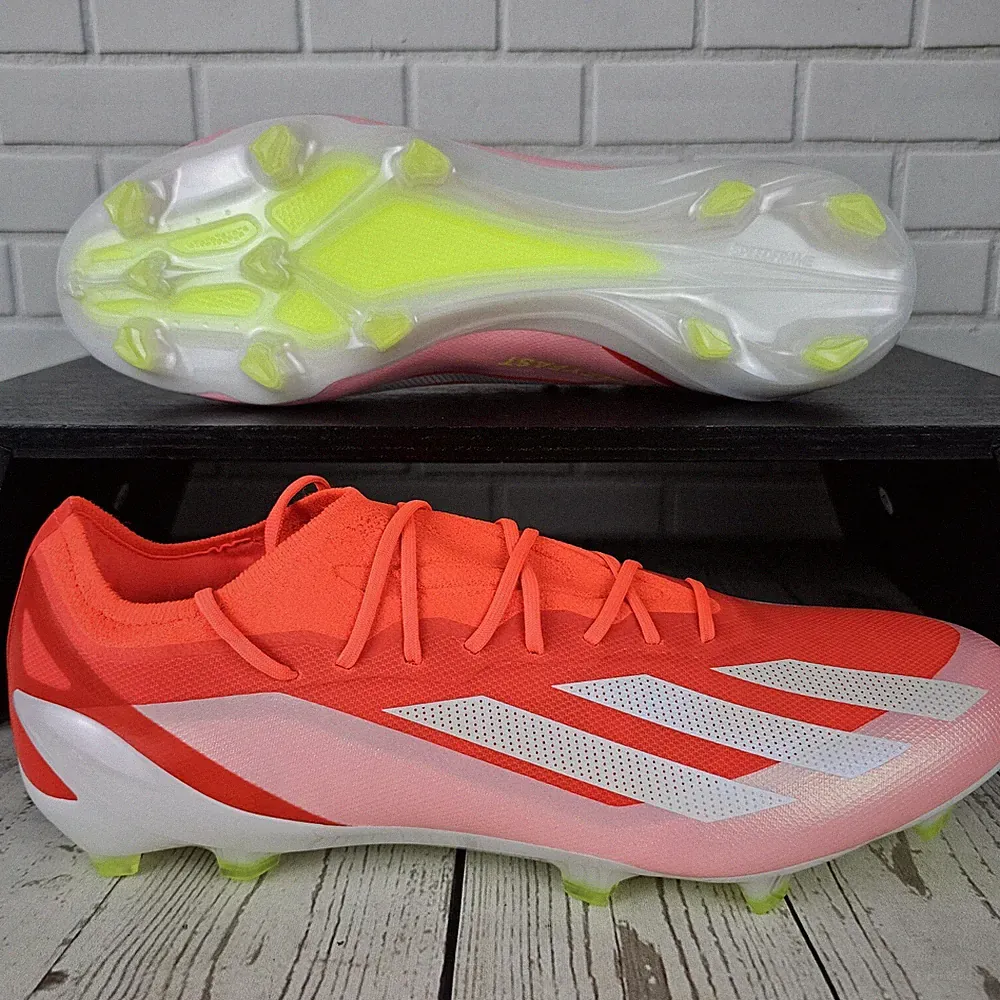 🟡NEW Adidas Soccer Cleats X CRAZYFAST ELITE FG Men's Size 12.5 Solar Red IG0593