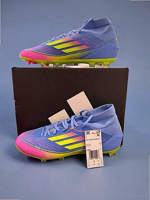 NEW Adidas sz 9.5 Womens Mid F50 FG/MG Soccer Cleats IH3862 SprintGrid Blue pink