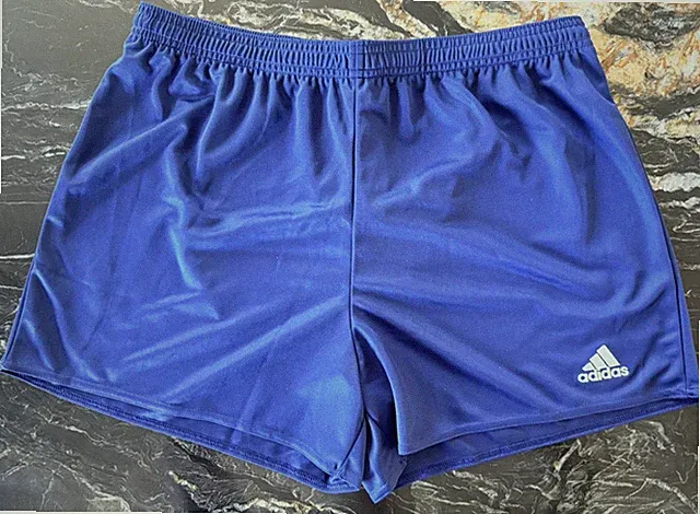 New ADIDAS WOMENS Parma 16 Athletic SOCCER SHORTS Dark BLUE & White AEROREADY