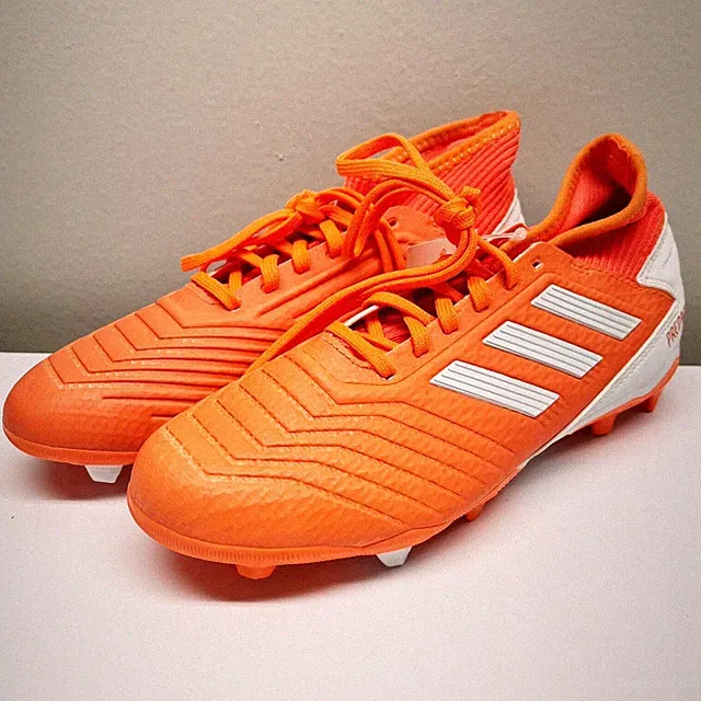 NEW Adidas Womens Predator 19.3 FG Soccer Cleats Coral/White Shoes Size 5