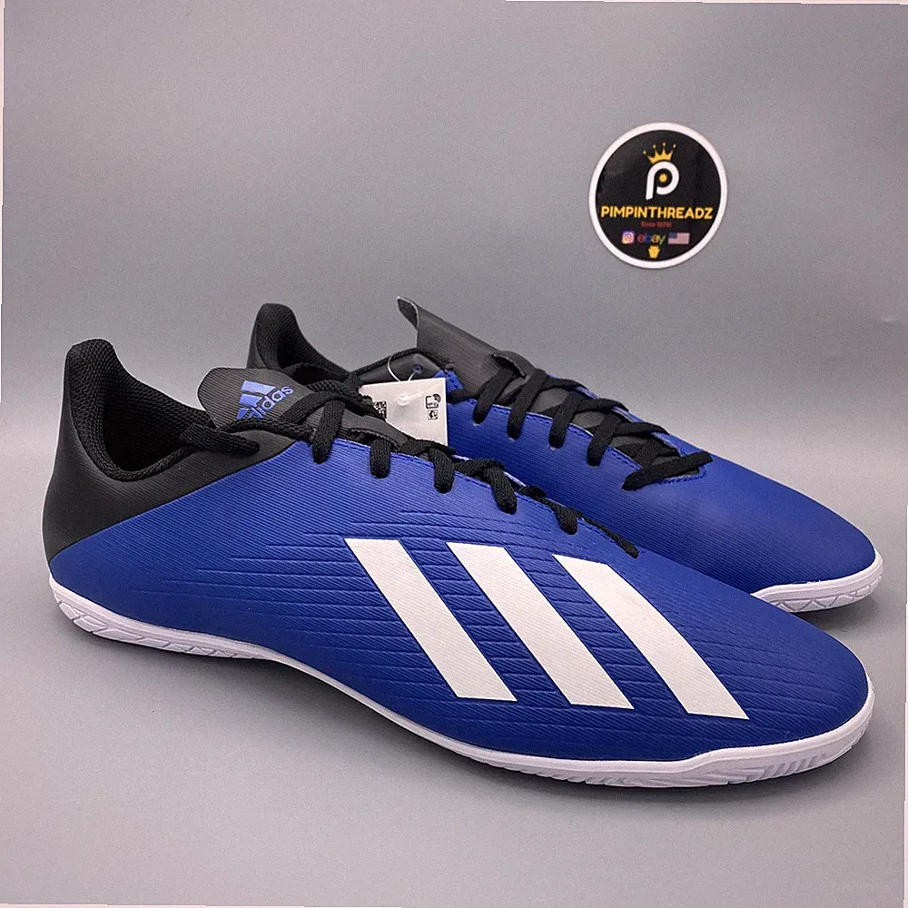 New Adidas X 19.4 Mens Sz 12 Indoor Soccer Shoes Team Royal Blue EF1619 futbol