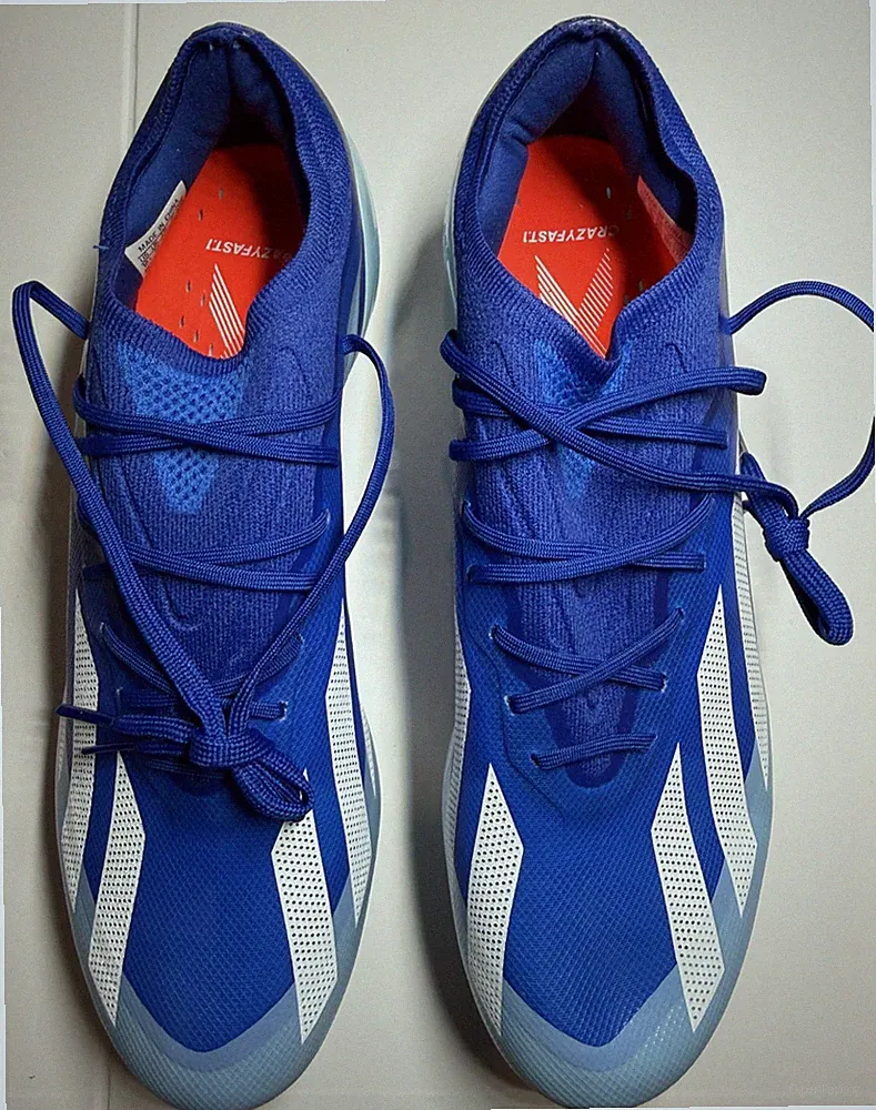 NEW Adidas X Crazyfast.1 SG IE6628 Royal Blue/White Soccer Cleats Men's 10.5