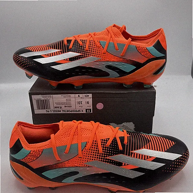 New Adidas X SPEEDPORTAL MESSI .1 FG GZ5148 Orange Silver Metallic Mens Size 9.5