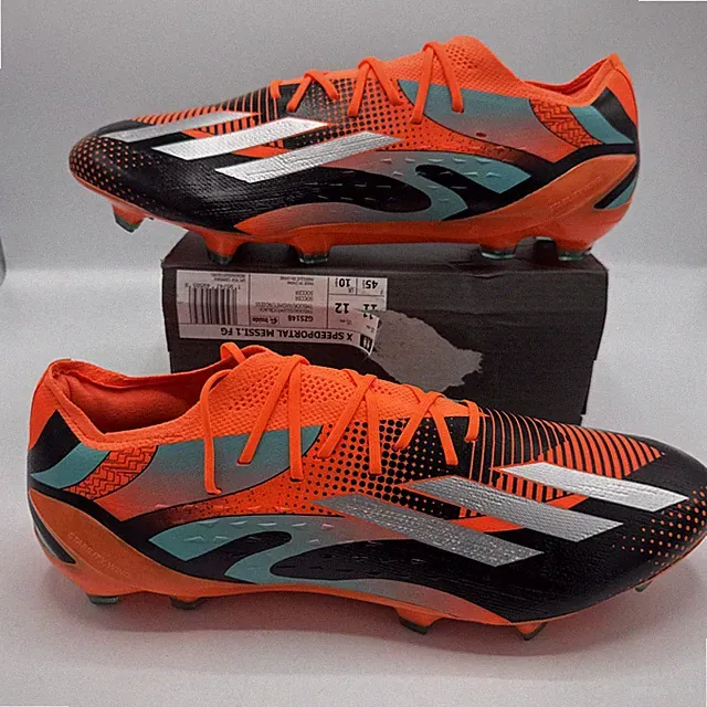 New Adidas X SPEEDPORTAL MESSI .1 FG GZ5148 Orange Silver Metallic Mens SZ 11