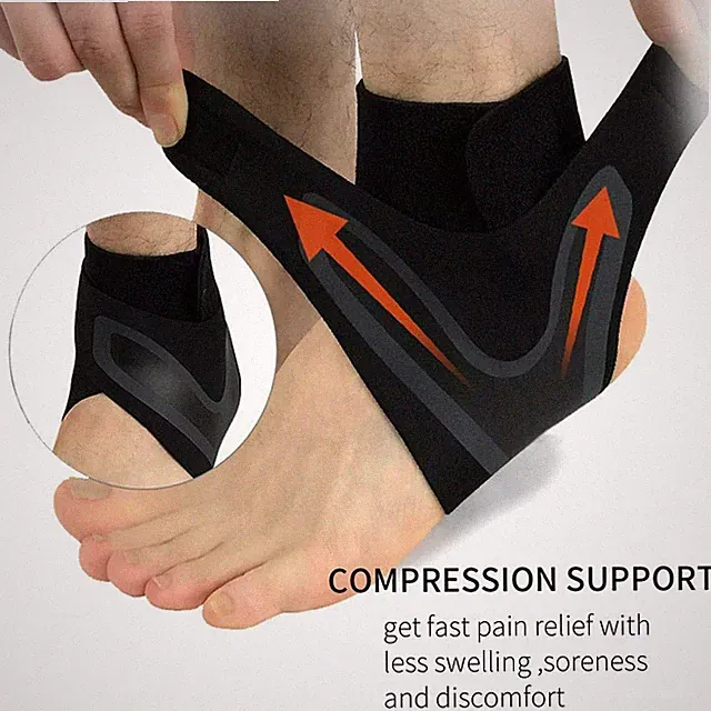 New Adjustable Sports Elastic Ankle Brace Support Basketball Protector Foot Wrap