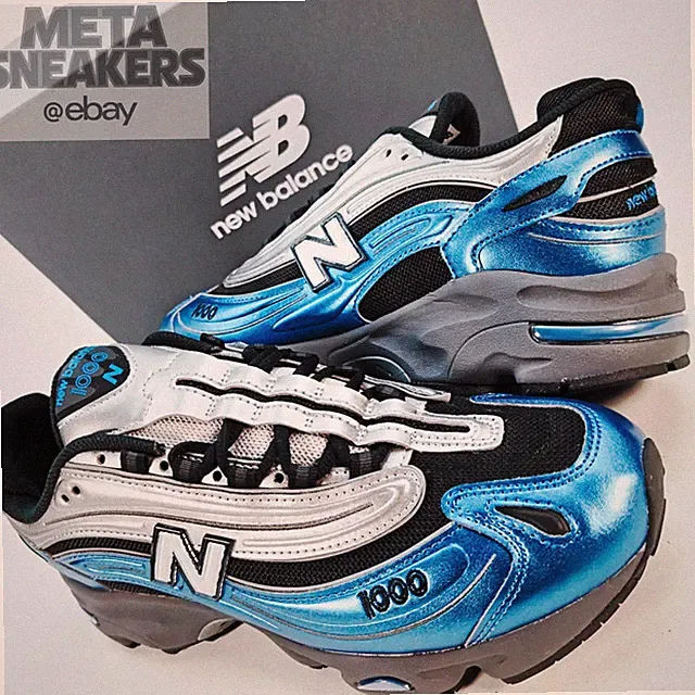 New Balance 1000 US 10.5 Men's Blue Silver Grey Black Retro Run NB M1000ENV New