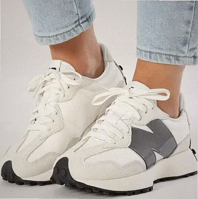 New Balance 327 Women's Sneaker Shoes Moonbeam White Grey size 8.5 9 #WS327JWB