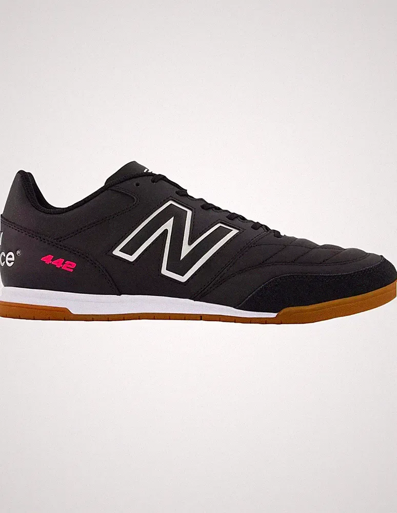New Balance 442 Black Low Top Indoor Soccer Sneaker Lace-Up Rubber MS42IBK2