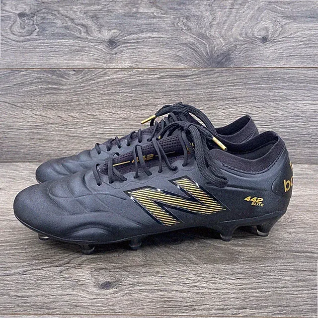 New Balance 442 Elite Black Gold Soccer Cleats Men's Size US 8 FG