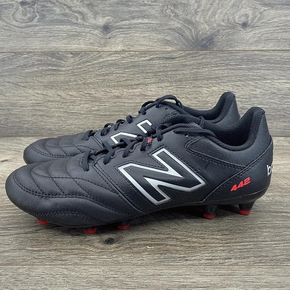 New Balance 442 Mens Black Soccer Cleats Size 7.5 MS42FBK2