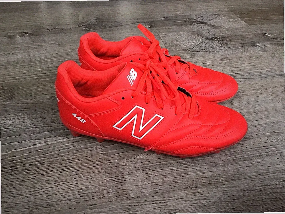 New Balance 442 V2 Academy JR FG Kids Size 6 Wide Football Boots (JS43FRR2)