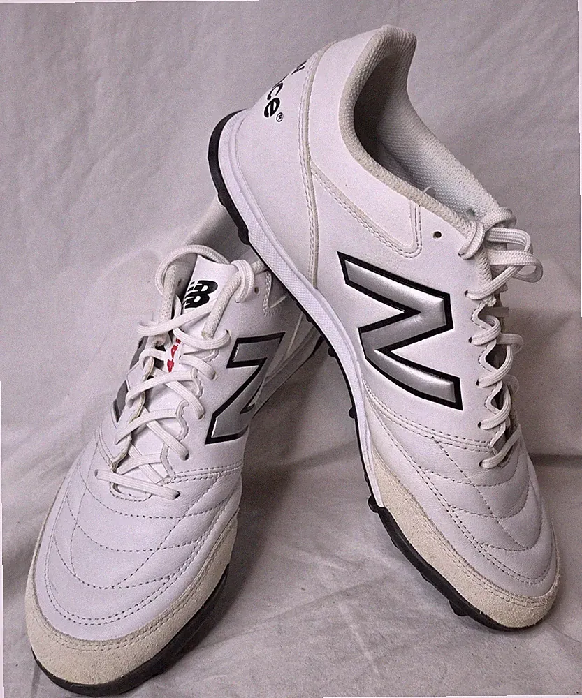 NEW BALANCE 442 V2 TEAM TF (WIDE/2E) SOCCER CLEATS 10M/11.5W US/44EU White/Black