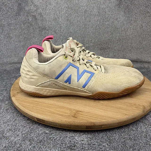 New Balance Audazo Fresh Foam Shoes Mens Size 7.5 Beige Indoor Soccer Sneakers