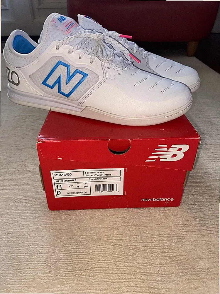 New Balance Audazo V5+ Pro Indoor Soccer Futsal Shoes, Size 11