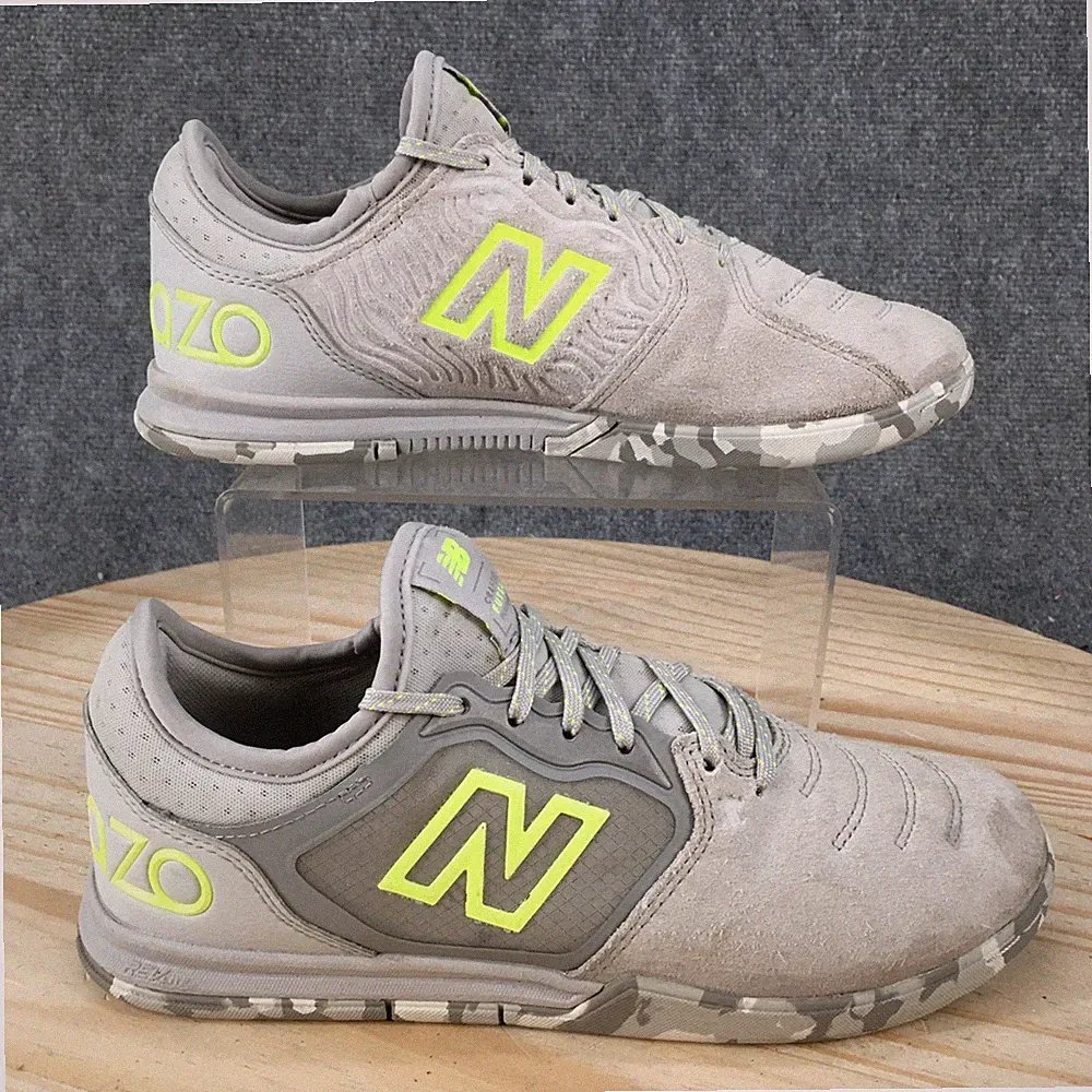 New Balance Audazo V5+ Pro Suede Indoor Soccer Shoes Mens 7 D Low Sneakers Gray