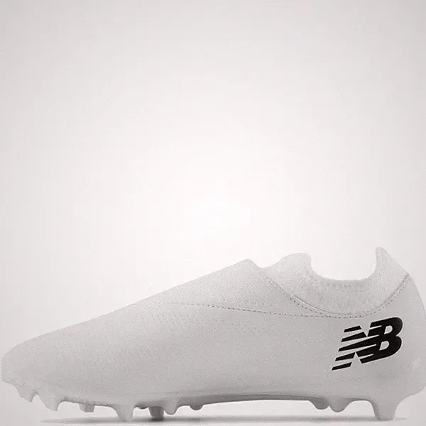 New Balance Dispatch FG White/Black WIDE Soccer Cleats - model SF3FW75 Size 6