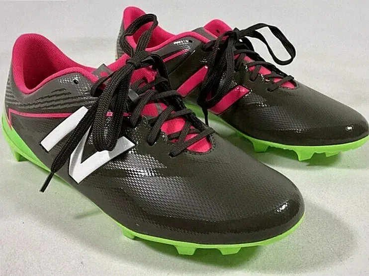 New Balance Furon Brown Green Pink Soccer Cleats JSFDFMP3 Junior Youth Boys Sz 6