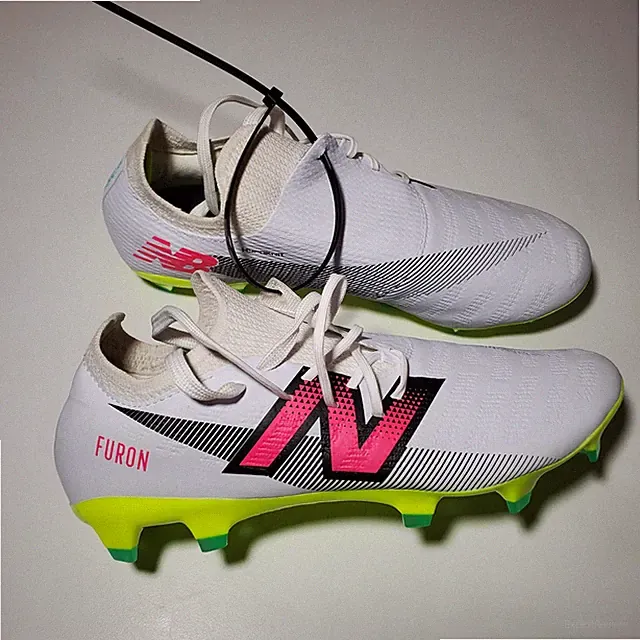 New Balance Furon Destroy FG V7+ Shoes Mens Size 7 White Soccer Cleats SF2FH75