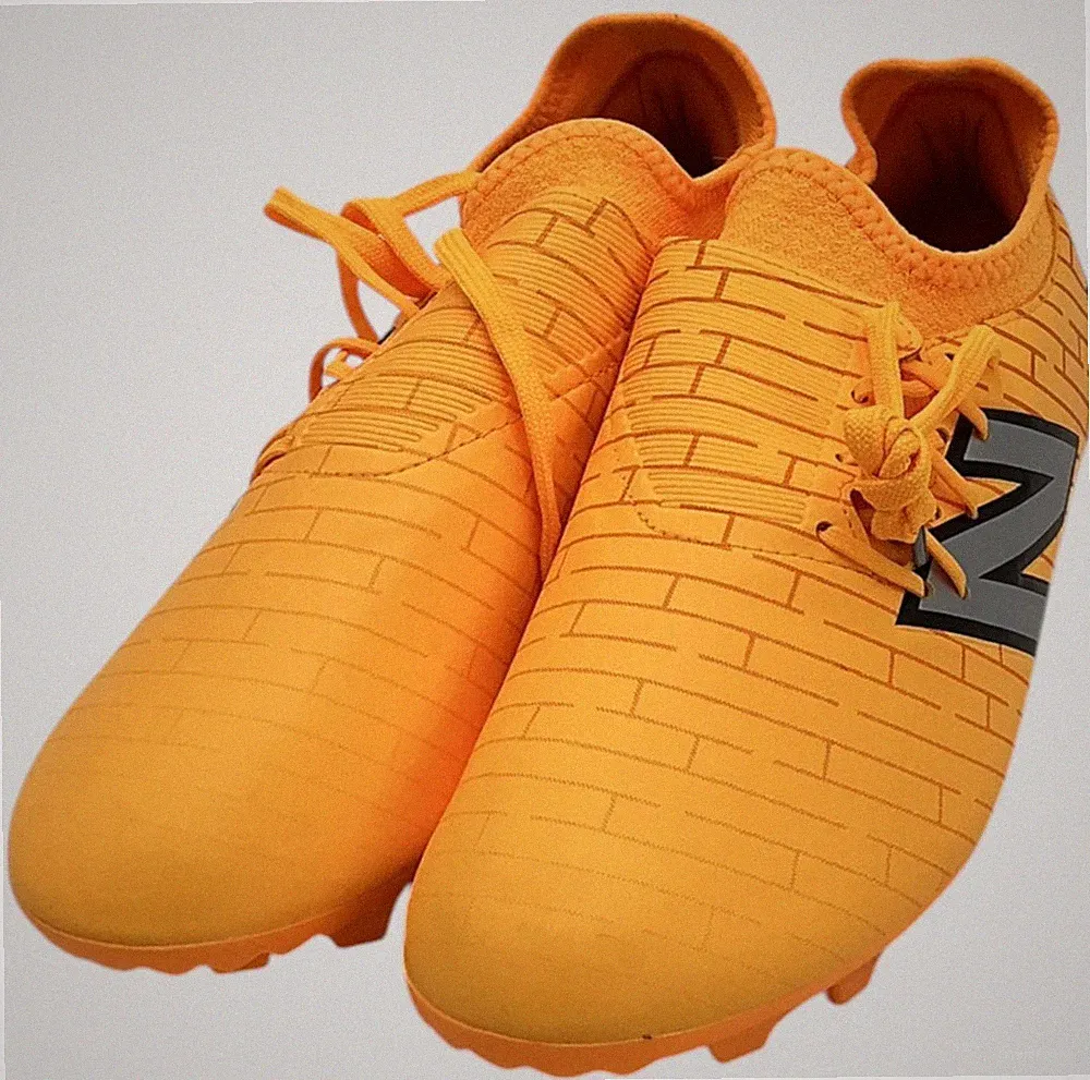 New Balance Furon Dispatch FG V7+ Men's Size 9 Sun Glow/Silver Soccer Cleats NIB