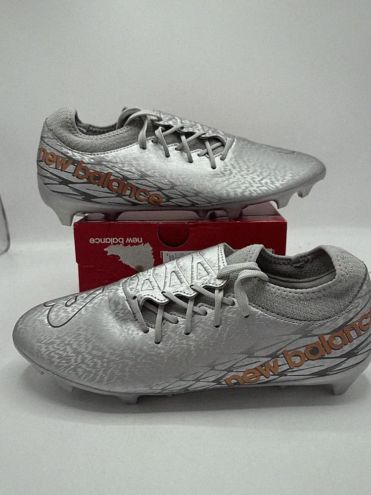 New Balance Furon Dispatch FG V7+ Mens Soccer Cleats Silver Sz 9.5