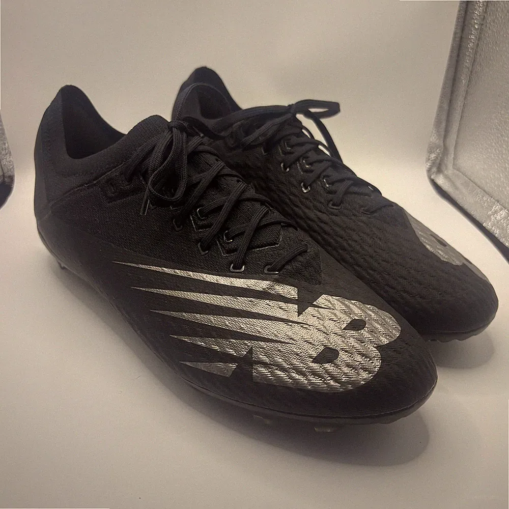 New Balance Furon Firm Ground Soccer Cleats Black Silver Mens 11.5 MSF3FB65