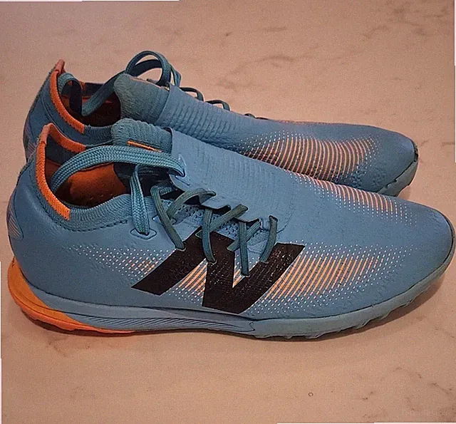 New Balance Furon FuelCell Turf Soccer Shoes Lace Up Blue/Orange/Black
