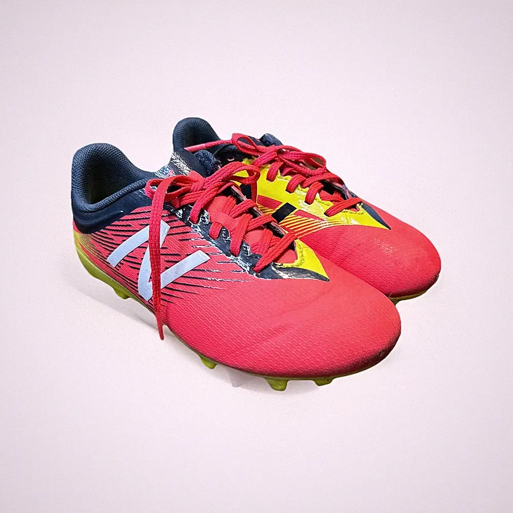 New Balance Furon Indoor Soccer Cleats Alpha Orange pink Size 11.5 youth unisex