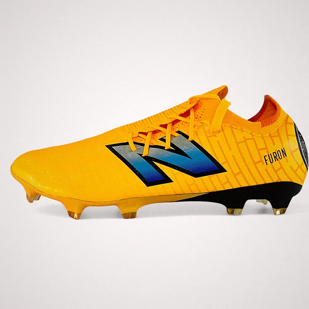 New Balance Furon Pro FG v7+ Sun Glow Men's Wide 2E Soccer Cleats SF1FZ75