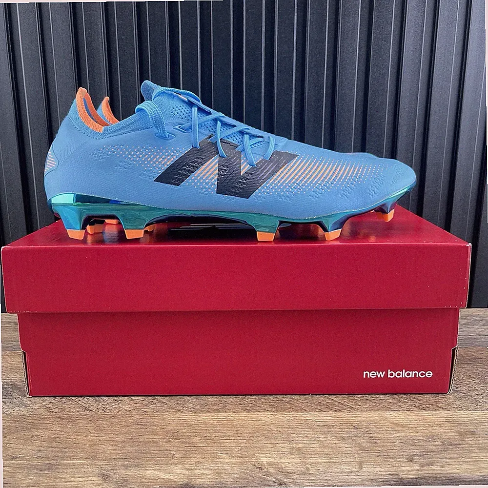 New Balance Furon Pro V7+ FG Size 11 Mens Blue Orange Soccer Cleats